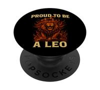 Proud to Be a Leo The Lion Zodiac Horoscope PopSockets Adhesive PopGrip