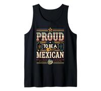 Proud to Be a Mexican Flag Design Tank Top