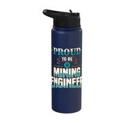 Proud to Be A Mining Engineer Engineering Miner Apparel Stainless Steel Insulated Water Bottle