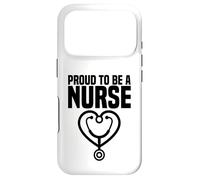 Proud To Be A Nurse Stethoscope Heart Teal Design Case for iPhone 17 Pro