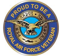 Proud to Be A Royal Air Force Veteran Car Sticker - for Exterior or Interior Window (Window)