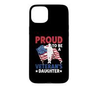 Proud To Be A Veteran's Daughter Funny Veterans Day Patriot Case for iPhone 15 Plus
