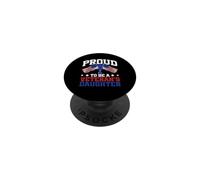 Proud To Be A Veteran's Daughter Funny Veterans Day Patriot PopSockets Adhesive PopGrip