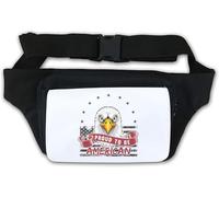 Proud to Be American Bald Eagle Graphic Waist Bag Fanny Pack White