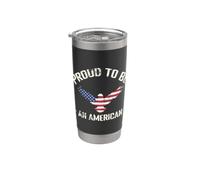 Proud to be an American with Eagle Stainless Steel Insulated Tumbler
