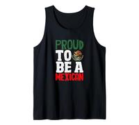 Proud to Be an Mexican Pride Flag Mexico Roots Heritage Tank Top