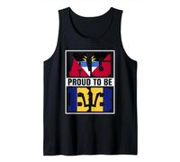 Proud to be Antiguan Bajan Roots Antigua Barbados Heritage Tank Top
