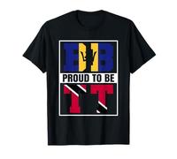 Proud to be Bajan Trini Roots Barbados Trinidad Heritage T-Shirt
