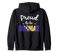 Proud To Be Bosnian Bosnia And Herzegovina Pride Zip Hoodie