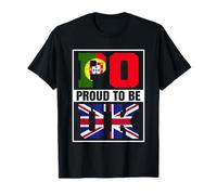 Proud to be British Portuguese Roots Britain Portugal T-Shirt