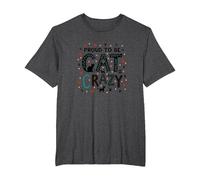 Proud to be Cat Crazy: Feline Lover Typography Art T-Shirt, Men's Big and Tall, Dark Heather Grey, 2X Tall