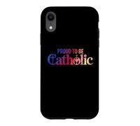 Proud To Be Catholic Eucharist Crucifix Christian Faith Case for iPhone XR