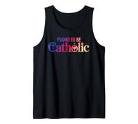 Proud to Be Catholic Eucharist Crucifix Christian Faith Tank Top