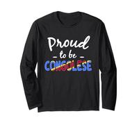 Proud To Be Congolese Pride DRC Jersey Long Sleeve T-Shirt