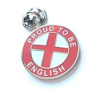 Proud To Be English in St George Cross Enamel Lapel Pin Badge (T1242)