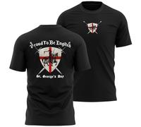 Proud to Be English Mens T Shirt St Georges Day Knights Swords England Tee