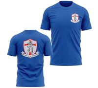 Proud to Be English Mens T Shirt St Georges Day Large Back Print Matching Pocket England Flag Tee, XL, Royal