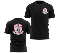 Proud to Be English Mens T Shirt St Georges Day Large Back Print Matching Pocket England Flag Tee, XL, Black