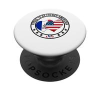 Proud To Be French American Pride I Love France I Love USA PopSockets Adhesive PopGrip