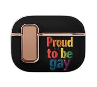 Proud To Be Gay Compatible with Airpods Pro 2 Case Cover with Button Buckle Electroplating