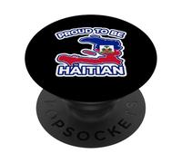 Proud To Be Haitian Map Haiti Flag Day Celebration Pride PopSockets Adhesive PopGrip
