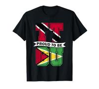 Proud to be half Trini half Guyanese Trinidad and Guyana Mix T-Shirt
