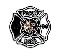 Proud to be Irish Wall Art St. Patricks Day Home Decor Vinyl Record Wall Clock Irish Pride Gift Without LED