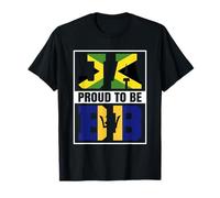 Proud to be Jamaican Bajan Roots Jamaica Barbados Heritage T-Shirt