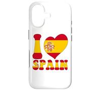 Proud To Be Spanish Dad Mom I Love Spain Flag Heart Graphic Case for iPhone 17