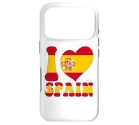 Proud To Be Spanish Dad Mom I Love Spain Flag Heart Graphic Case for iPhone 17 Pro