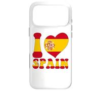 Proud To Be Spanish Dad Mom I Love Spain Flag Heart Graphic Case for iPhone 17 Pro Max