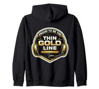 Proud To Be The Thin Gold Line 911 Emergency Dispatcher Zip Hoodie