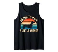 Proud To Have A Little Wiener Dog Funny Dachshund Badger Dog Tank Top