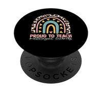 Proud to Teach Multilingual Learners Cute Teacher Quote PopSockets Adhesive PopGrip
