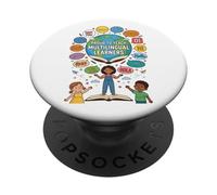 Proud To Teach Multilingual Learners ELL Education Classroom PopSockets Adhesive PopGrip