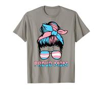 Proud Transgender Mom Funny Support Trans LGBT Pride Flag T-Shirt