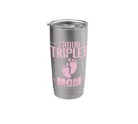 Proud Triplet Mom Footprints Stainless Steel Insulated Tumbler