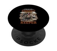 Proud Turkey Keeper Retro Barnyard Turkey Farmer PopSockets Adhesive PopGrip