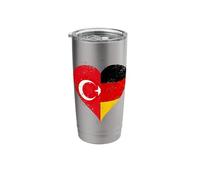 Proud Turkish German Pride? A Cool Germany Turkey Flag Stainless Steel Insulated Tumbler