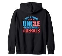 Proud Uncle Conservative Anti-Liberal Zip Hoodie