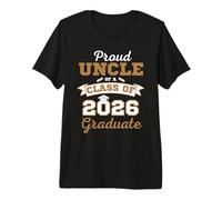 Proud Uncle of a Class of 2026 Graduate Shirt Melanin Premium T-Shirt