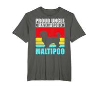 Proud Uncle of a Very Spoiled Maltipoo Uncle T-Shirt, Men's Big and Tall, Asphalt Grey, 4X Tall