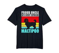 Proud Uncle of a Very Spoiled Maltipoo Uncle T-Shirt, Men's Big and Tall, Black, 3X Tall