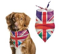 Proud Union Jack Rainbow UK Flag Dog Bandana Puppy Cat Scarfs Bibs Washable Triangle Kerchief Pet Gifts