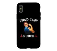 Proud Union Nurse Safe Staffing Saves Night Shift RN ER ICU Case for iPhone X/XS