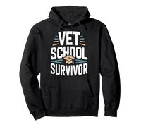 Proud Vet School Survivor Veterinary Graduate Pullover Hoodie
