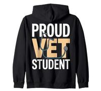 Proud Vet Student Veterinary School Zip Hoodie