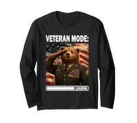 Proud Veteran Bear Dad Military Hero Father Son Long Sleeve T-Shirt