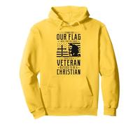 Proud Veteran I Stand For Our Flag I Kneel For The Cross Pullover Hoodie