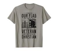 Proud Veteran I Stand For Our Flag I Kneel For The Cross T-Shirt